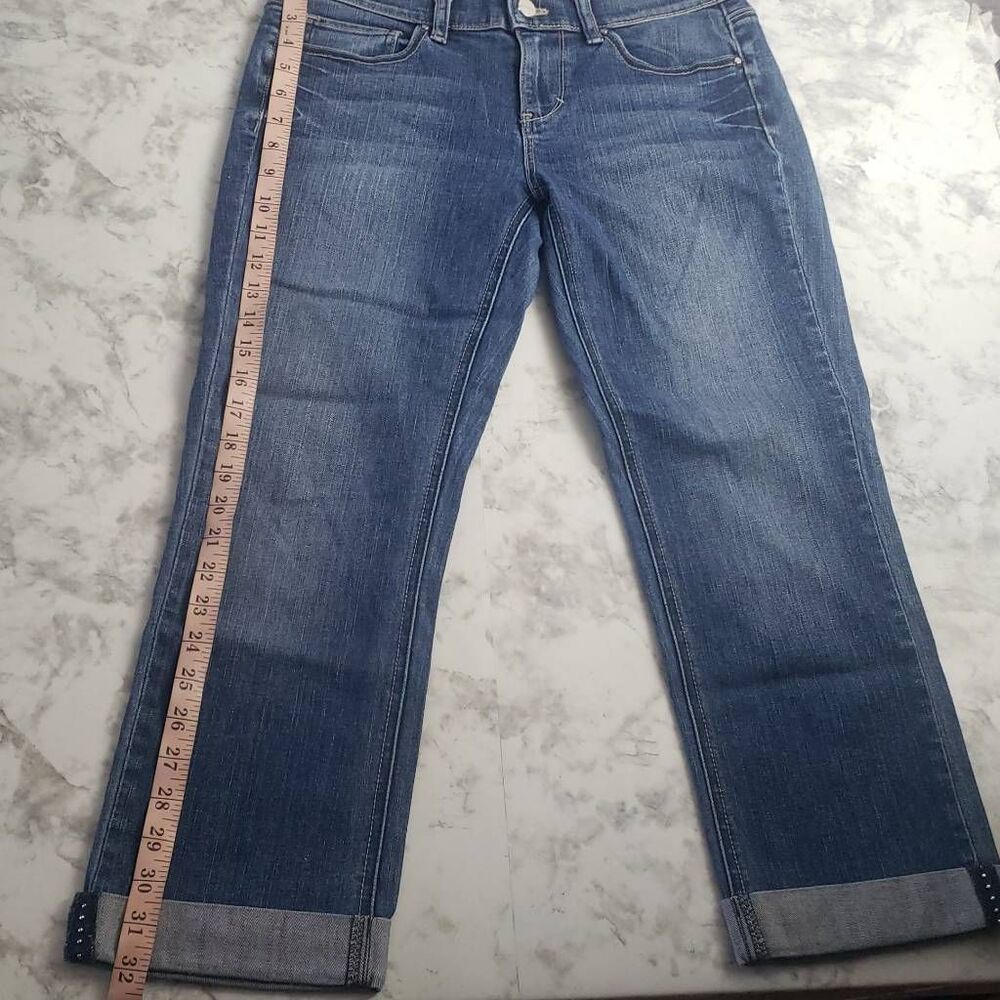 White House Black Market Noir Slim Crop Jeans Size 6 - Picture 15 of 15